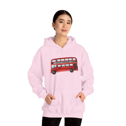 Unisex Heavy Blend™ Hooded Sweatshirt - Icon on Wheels - London’s Double-Decker Bus