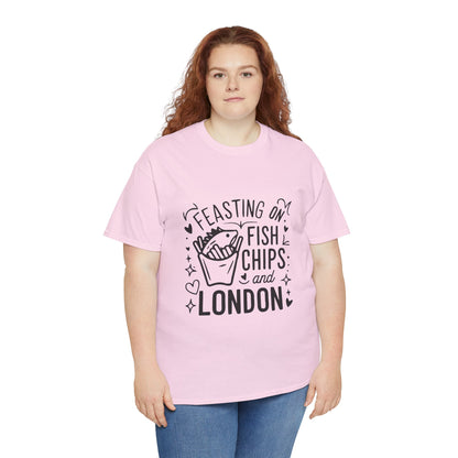 Unisex Heavy Cotton Tee - Fish Chips and London
