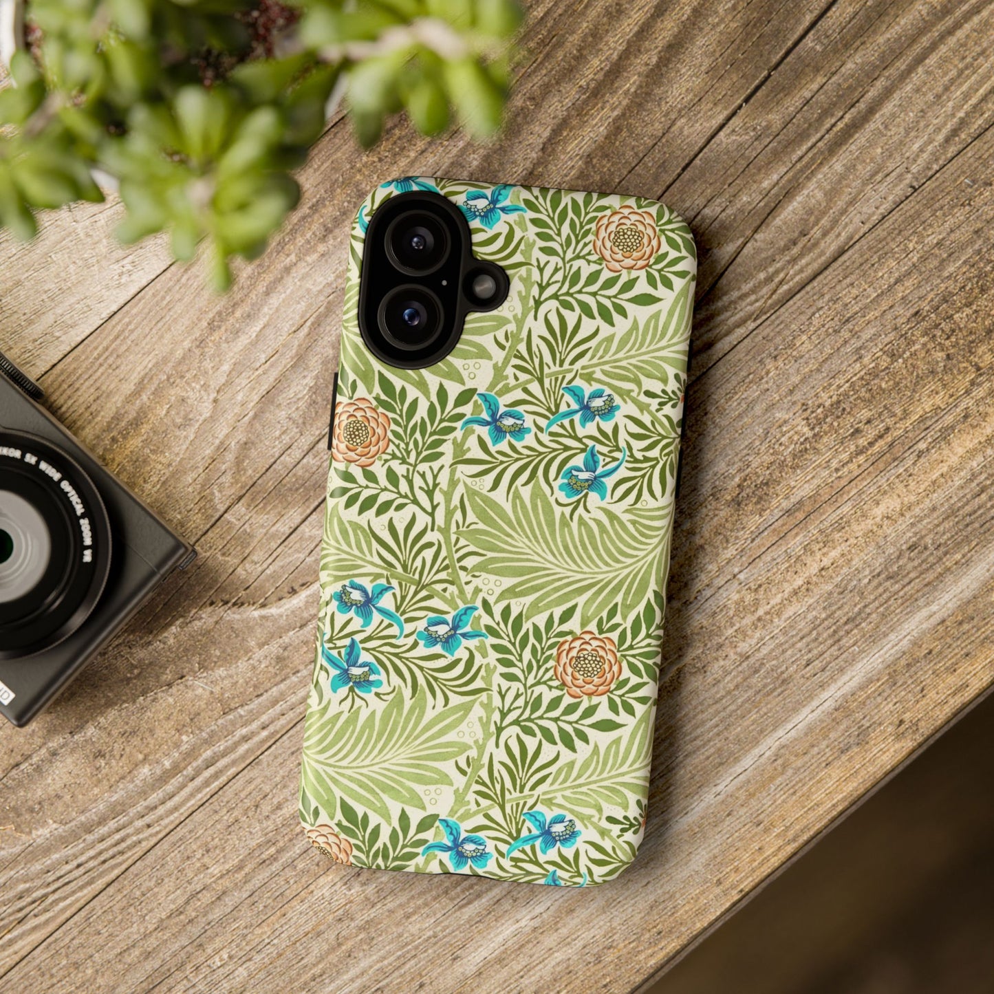 Tough Cases Phone Case, Botanical Print Phone Cover, Floral Smartphone Accessory, Nature-Inspired Tech Gear, Gift for Plant Lovers