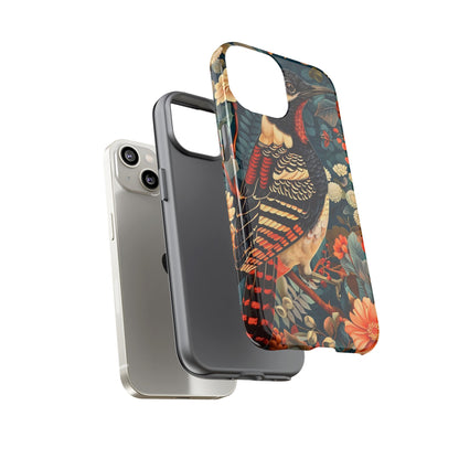 Nature-Inspired Phone Case with Floral Art, Tough Phone Cover, Protective Case, Gift for Nature Lovers, Unique Phone Accessory