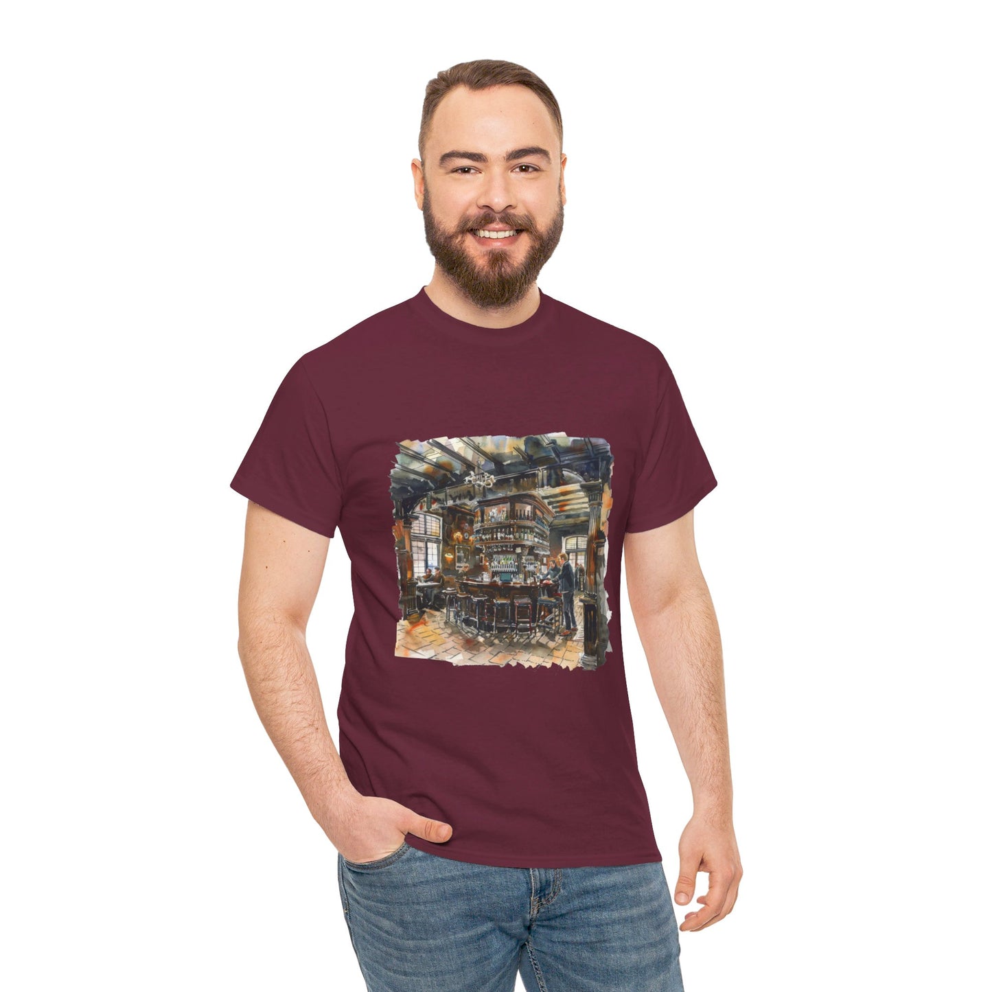 The Heart of British Culture and Iconic Landmarks Aesthetic Unisex Heavy Cotton T-Shirt