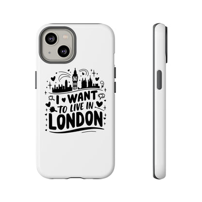 London City iPhone Case, Tough Phone Cover, Travel Gift, London Souvenir, Adventure Accessory, Wanderlust Decor