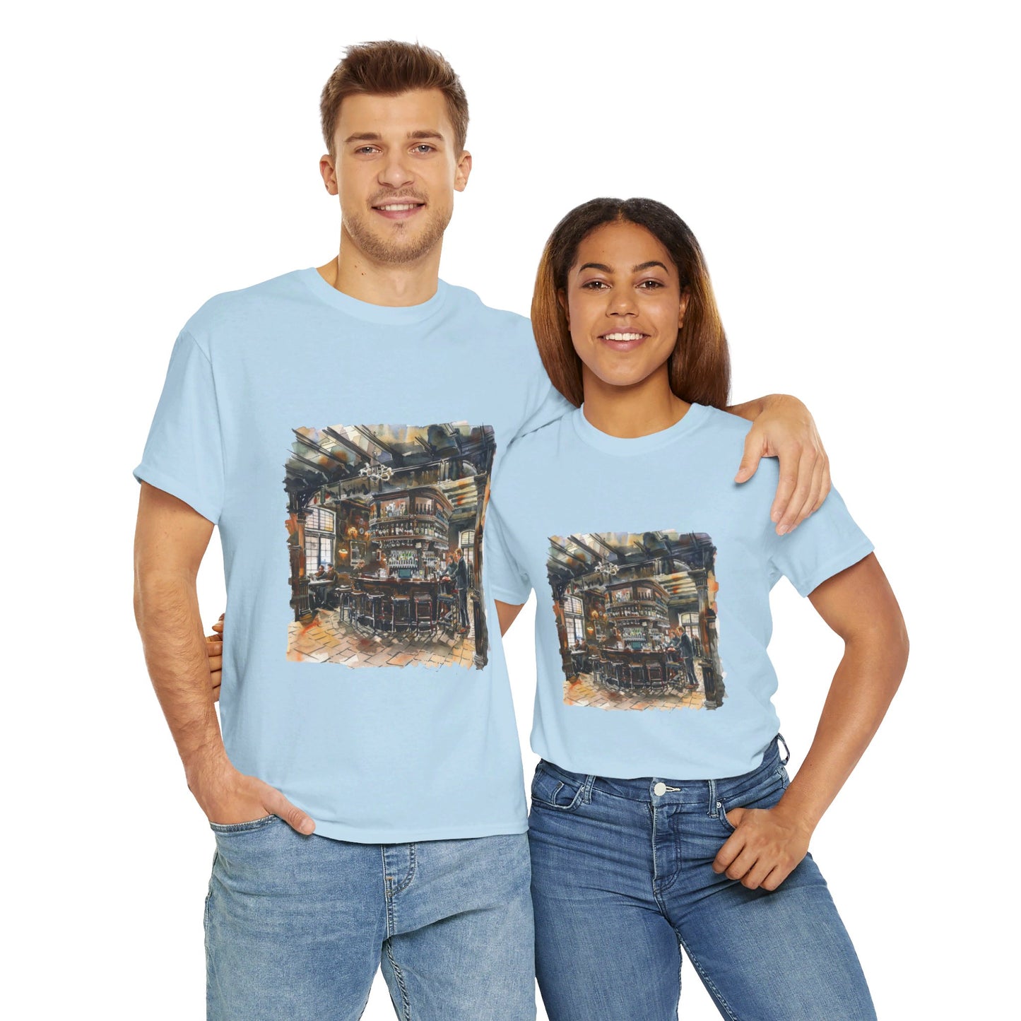 The Heart of British Culture and Iconic Landmarks Aesthetic Unisex Heavy Cotton T-Shirt