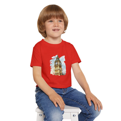 Toddler T-Shirt - London's Big Ben Landmark Painting -  Fun Kid's Apparel for Little Explorers
