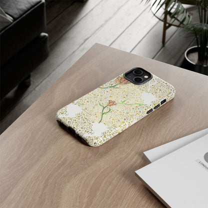 Elegant Floral Phone Case, Tough Cases for iPhone, Stylish Smartphone Cover, Protection with Floral Art, Unique Gift for Her
