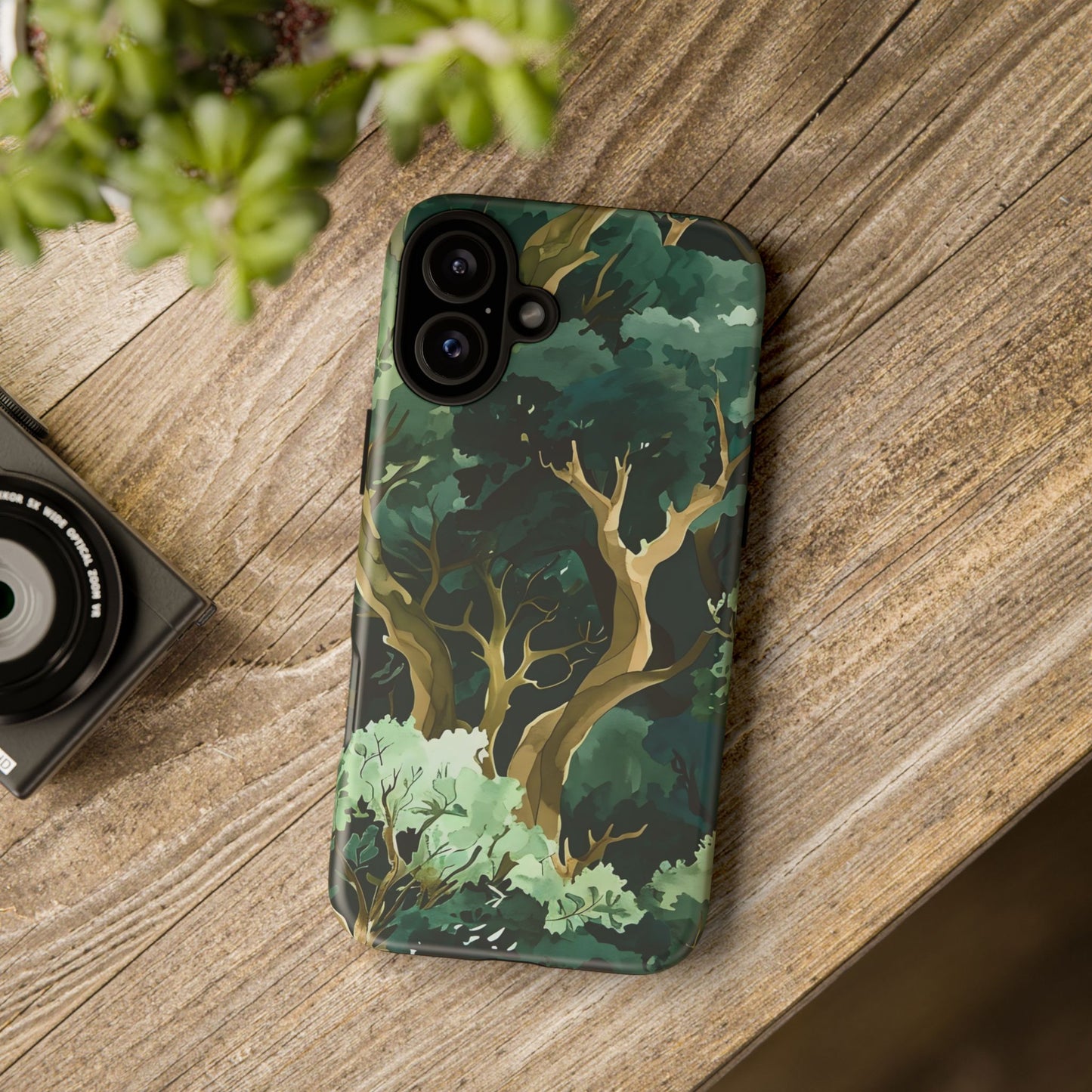 Forest Green Phone Case, Nature-Inspired Tough Cases, Eco-Friendly Gift, Outdoor Lover Accessory, Unique Phone Cover