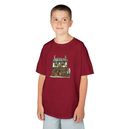 Kids Heavy Cotton™ Tee - Historic English Home Wall Art Design -  Fun & Comfortable Shirt for Young Explorers