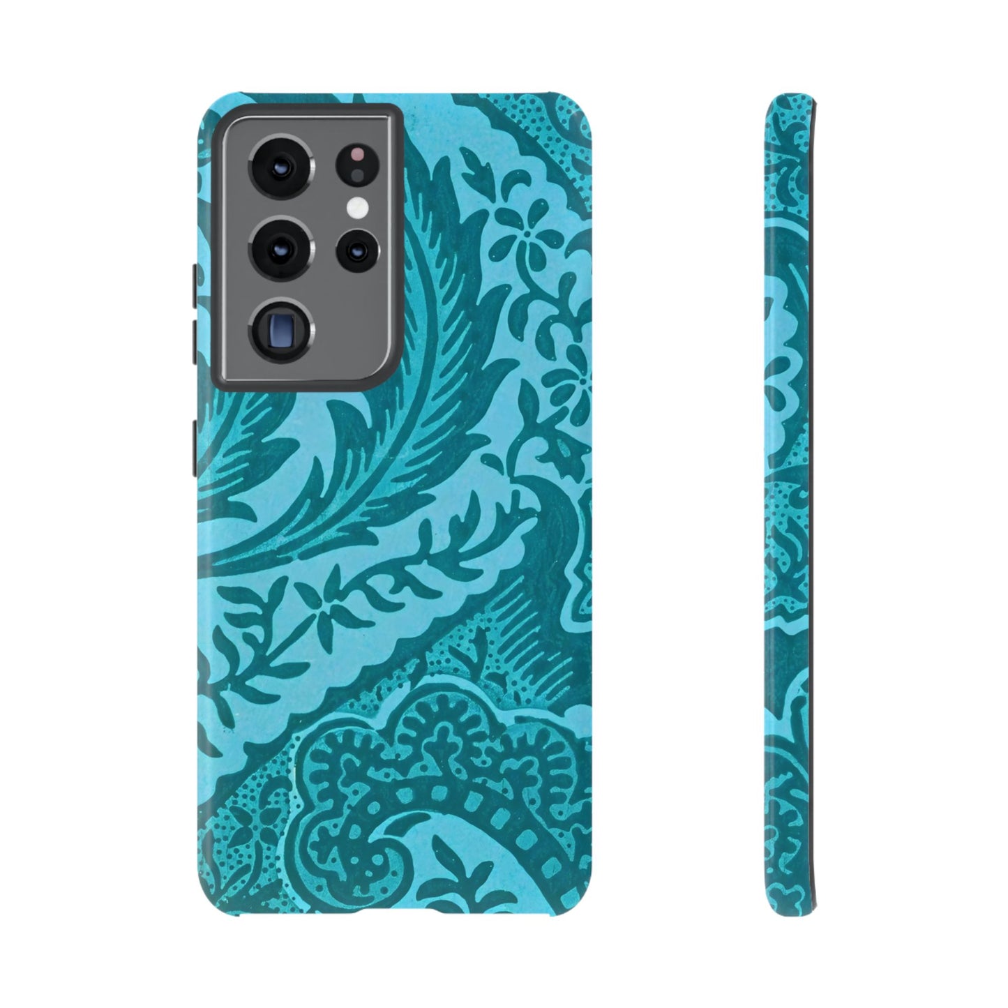 Protective Phone Case with Elegant Teal Design, Tough Cases, Floral Phone Cover, Stylish Smartphone Protection, Gifts for Her, Trendy [...]