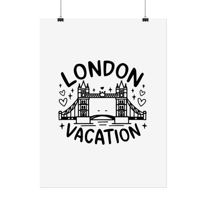 London Vacation Rolled Poster - Travel Decor for Home, Wall Art Print, Gift for Travelers, London Artwork, Holiday Gift Idea