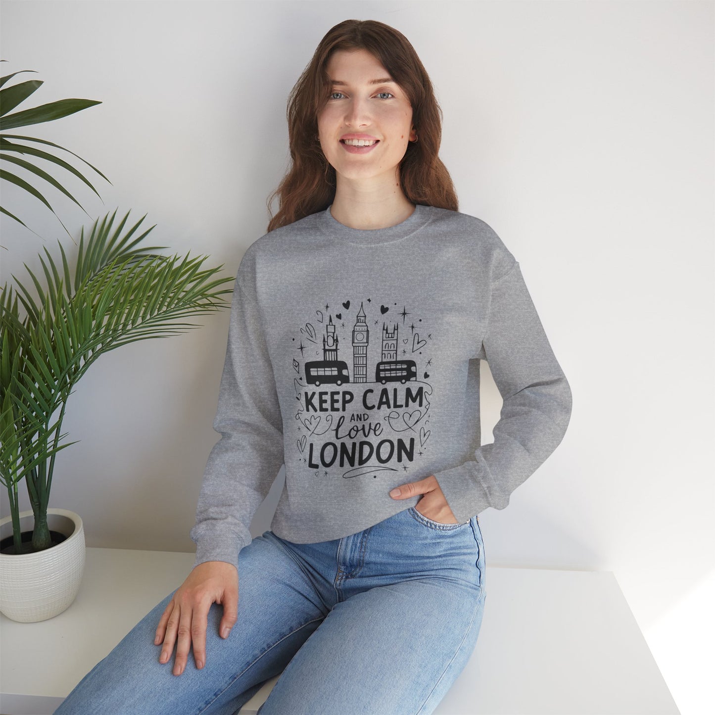 Unisex Heavy Blend™ Crewneck Sweatshirt -  Keep Calm and Love London
