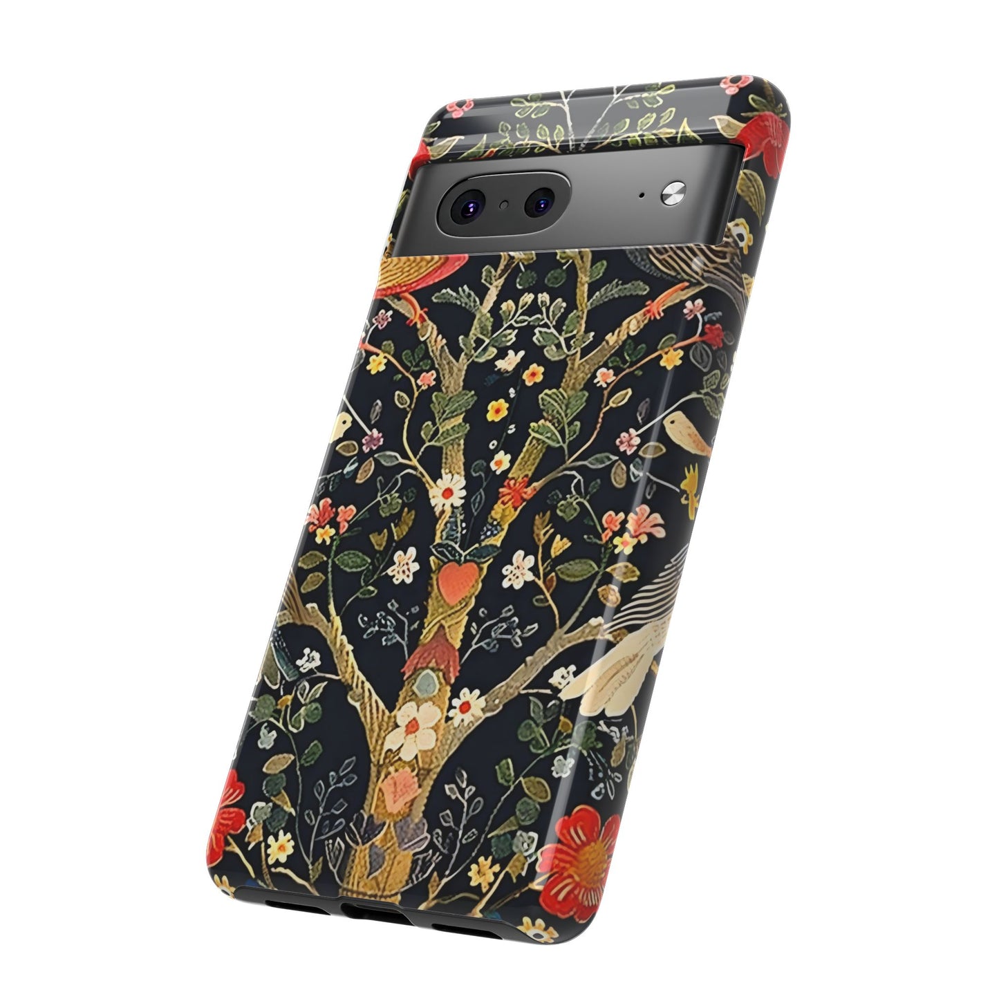 Floral Phone Case with Vibrant Tree Design, Tough Phone Cover, Unique Floral Pattern, Eco-Friendly Phone Accessories, Gift for Nature Lovers