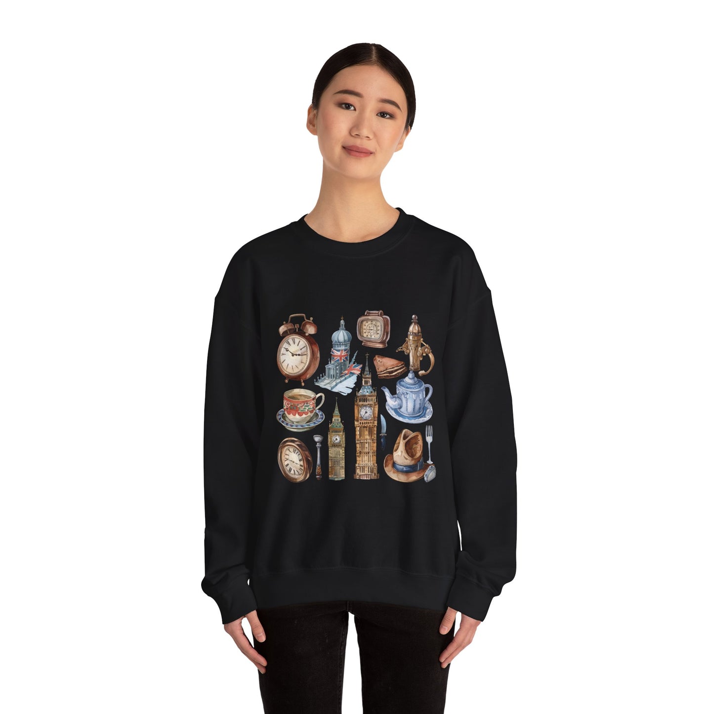 Unisex Heavy Blend™ Crewneck Sweatshirt - Classic England - A Collection of Iconic Imagery