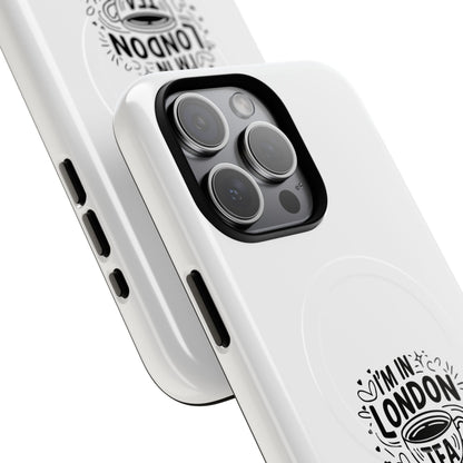 Magnetic Phone Case with London Tea Design, Tough Mobile Cover, Gift for Tea Lovers, Travel Accessory, Unique Phone Protector