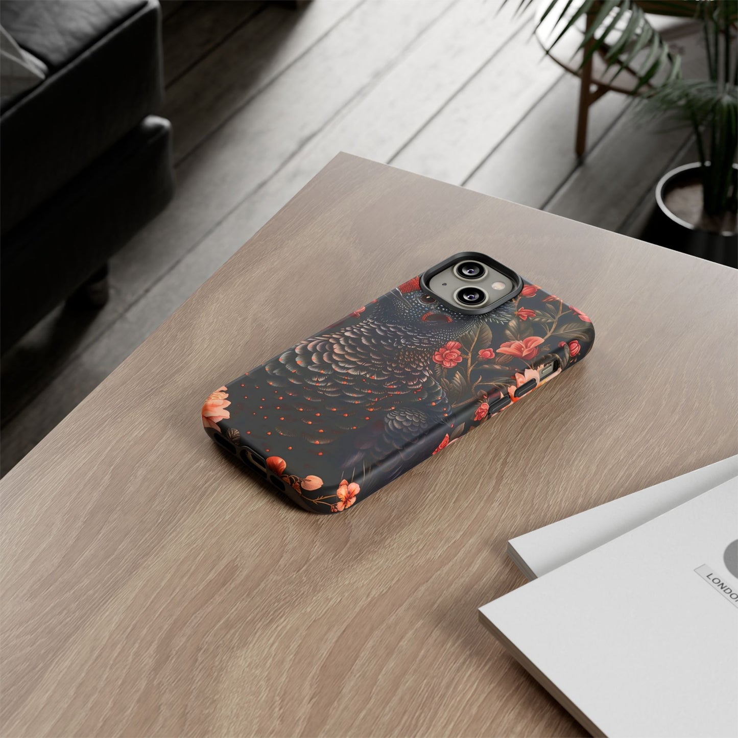 Tough Cases: Floral Design Phone Case, Stylish Protection for Your Phone, Unique Gift for Bird Lovers, Vibrant Floral Art, [...]