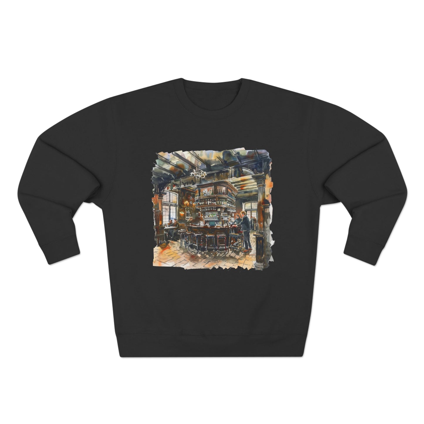 Unisex Crewneck Sweatshirt - London Pub Interior British Tavern