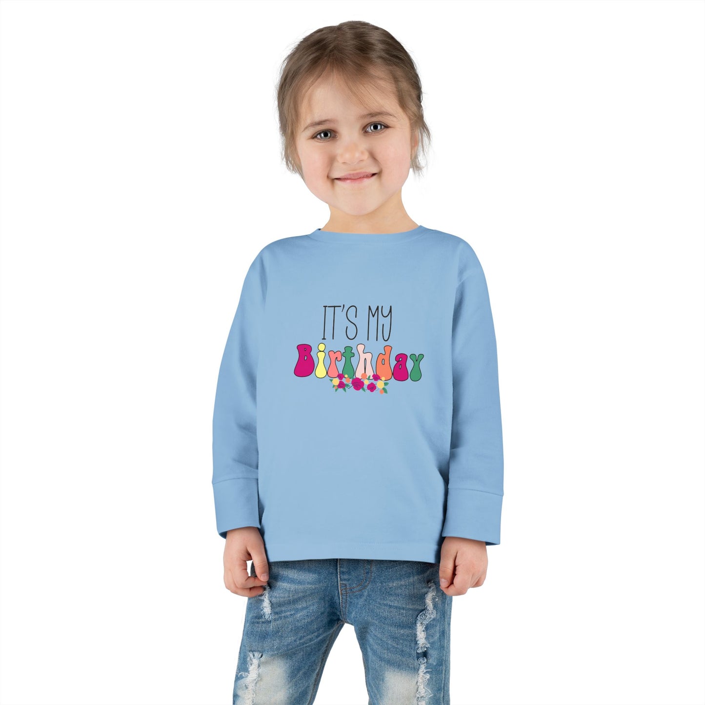 Toddler Long Sleeve Tee - It's My Birthday Celebration Shirt
