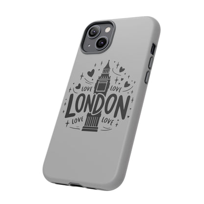 London Love Phone Case, Tough Cases, Stylish Phone Accessories, Unique Gift for Travelers, London Souvenir, Love Design