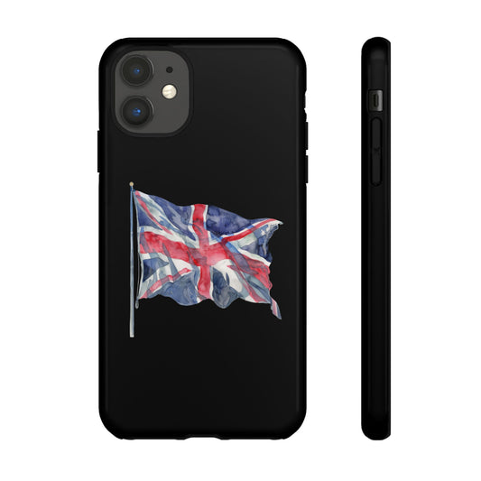 Watercolor Union Jack Phone Case, Tough Cases for UK Pride, British Flag Accessory, Unique Gift for Her or Him, Phone Protection
