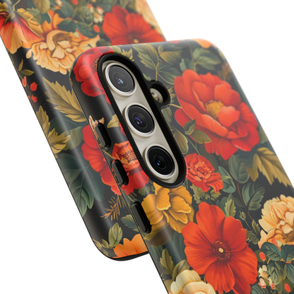 Floral Phone Case, Tough Cases, Decorative Tech Accessories, Gift for Her, Nature Lover Gift, Boho Style Case, Spring Floral Cover