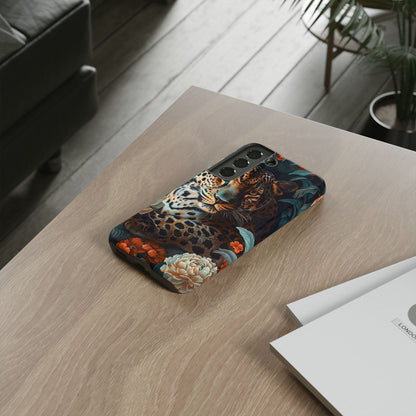 Wildlife Phone Case with Leopard Design | Tough Cases, Animal Prints, Floral Phone Cover, Gift for Nature Lovers, Unique Phone Accessories