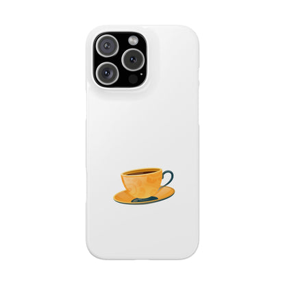 Coffee Cup Slim Phone Case | Cute Coffee Lover Gift, Phone Accessories, Personalized Phone Cover, Tea Enthusiast Case, Fall Decor