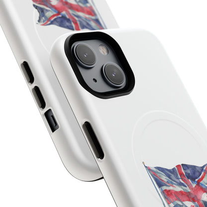 UK Flag Tough Magnetic Phone Case, Durable Phone Cover, Custom MagSafe Compatible, Gifts for Travelers, British Flag Mac Case