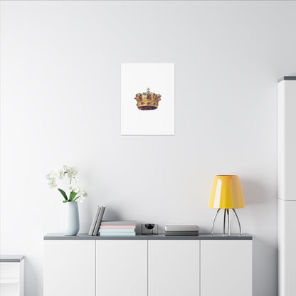 Crown Art Print, Royal Wall Decor, Matched for Home or Office, Gift for Art Lovers, Unique Royalty Artwork