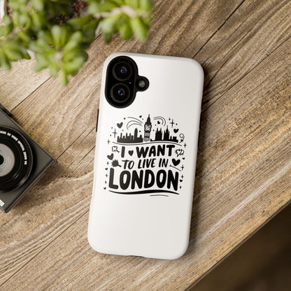 London City iPhone Case, Tough Phone Cover, Travel Gift, London Souvenir, Adventure Accessory, Wanderlust Decor