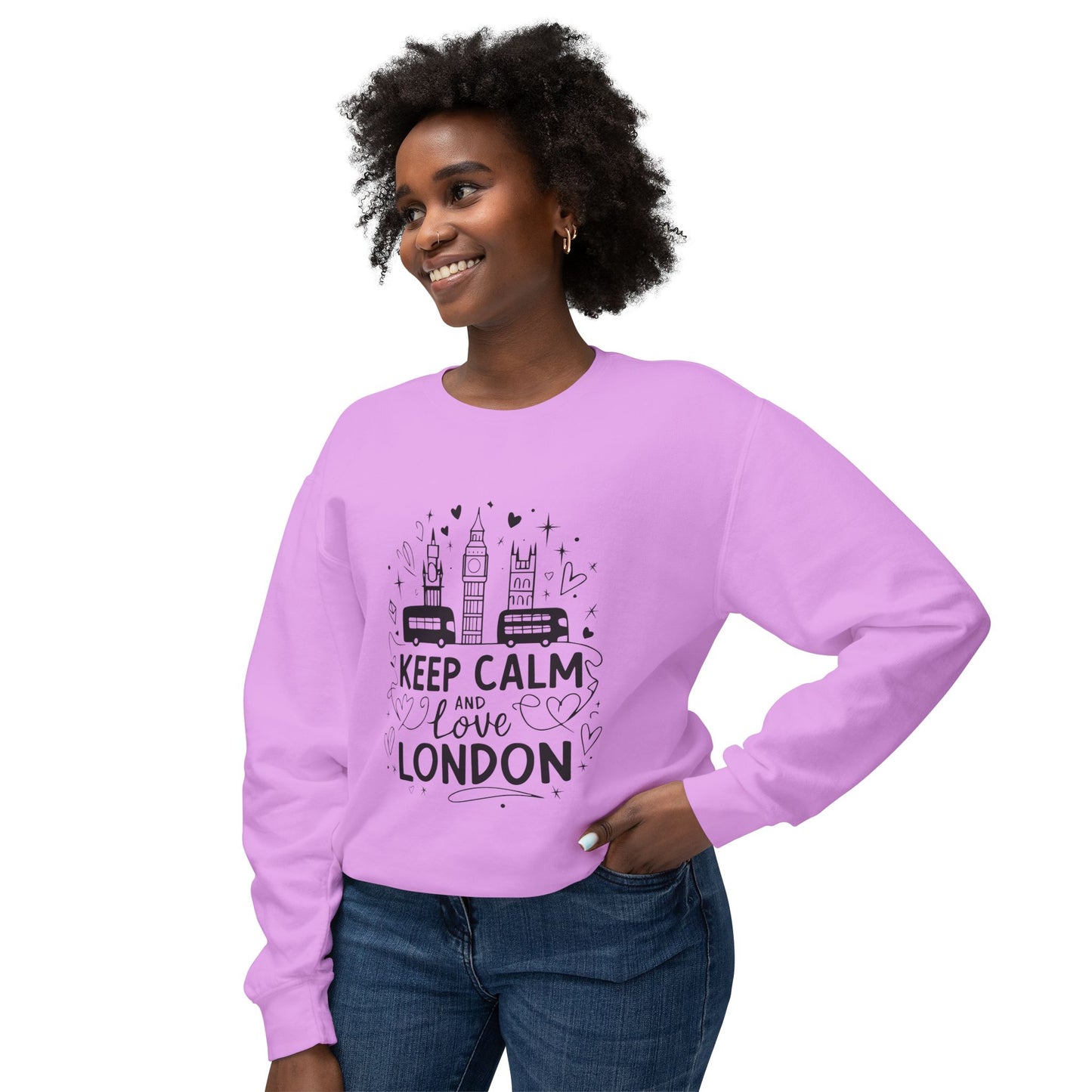 Unisex Lightweight Crewneck Sweatshirt - Keep Calm and love cozy London