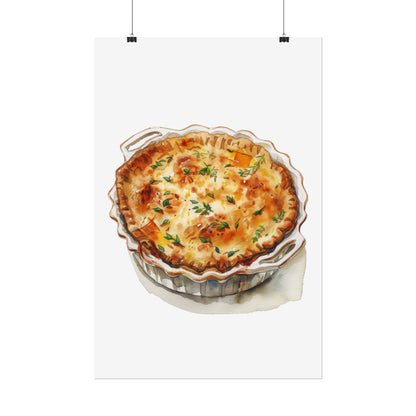 Delicious Quiche Rolled Posters for Kitchen Decor, Culinary Art, Foodie Wall Art, Gift for Chefs, Cooking Enthusiasts, Home Decor