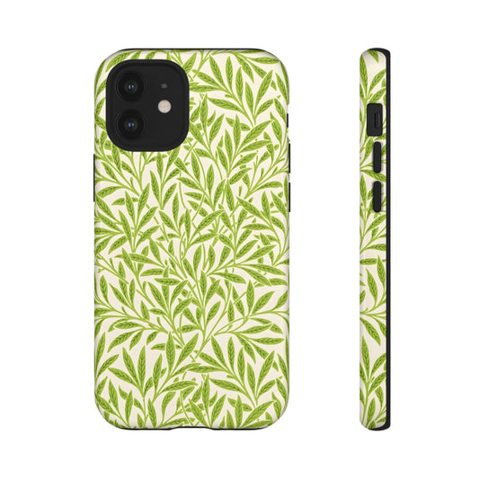 Green Leaf iPhone Case, Tough Cases, Botanical Phone Protection, Eco-Friendly Cover, Nature Lover Gift, Trendy Cell Phone Accessory