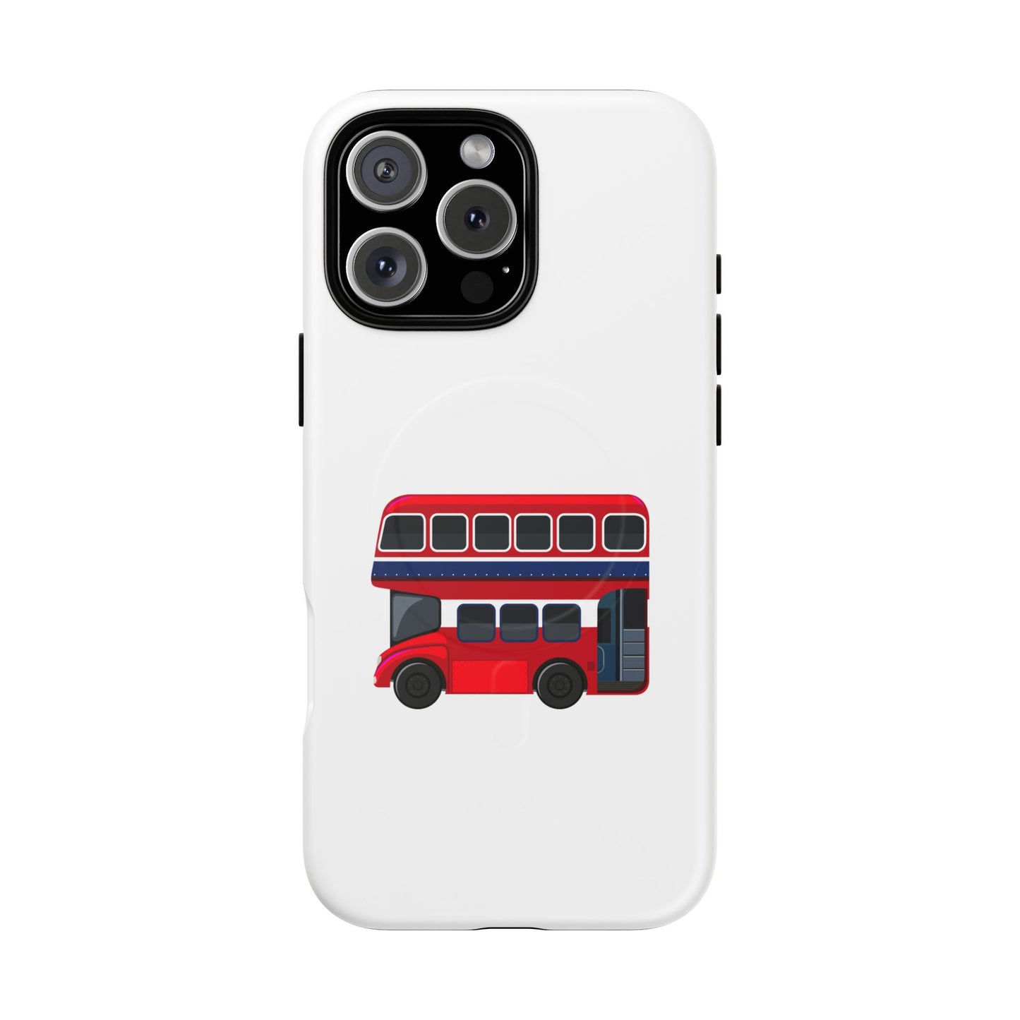 London Bus Phone Case, Tough Magnetic Phone Cover, Unique Gift, Secure Protection, Fun Design, Travel Lover Accessory