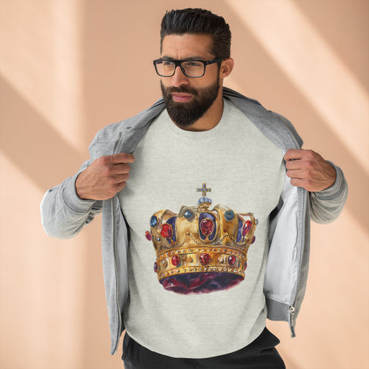 Unisex Crewneck Sweatshirt - Classy British Royal Crown