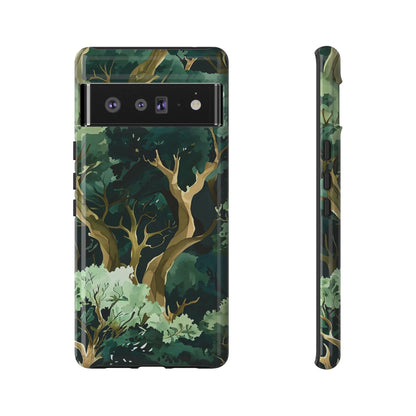 Forest Green Phone Case, Nature-Inspired Tough Cases, Eco-Friendly Gift, Outdoor Lover Accessory, Unique Phone Cover