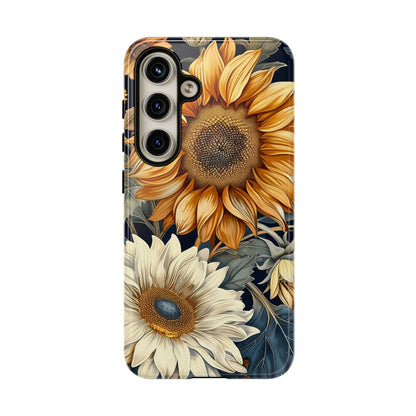 Floral Phone Case for Tough Cases, Sunflower Design, Nature Lover Gift, Birthday Present, Eco-Friendly Accessories, Summer Vibes
