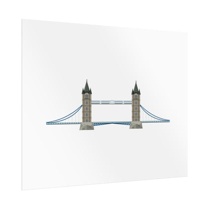 Tower Bridge Rolled Poster, London City Decor, Wall Art, Gift for Travelers, Home Aesthetic, UK Wall Art