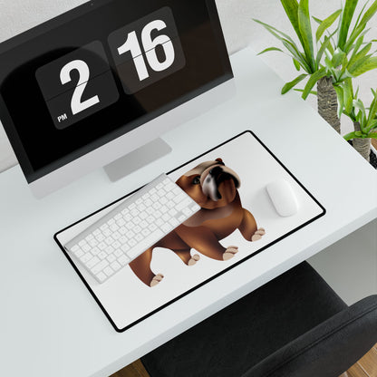 Bulldog Desk Mat, Office Decor, Pet Lover Gift, Animal-Themed Mouse Pad, Home Office Accessory, Workstation Decor