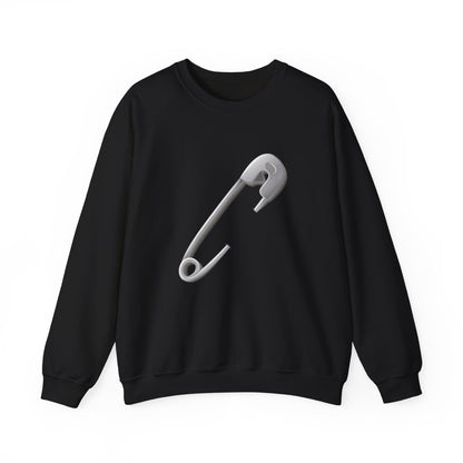 Unisex Heavy Blend™ Crewneck Sweatshirt Classy - Minimalist Safety Pin