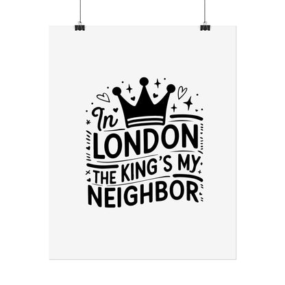 London Themed Rolled Poster - Whimsical Art Print for Home Decor, Gifts, Travel Lovers, Wall Art, Inspirational Quote