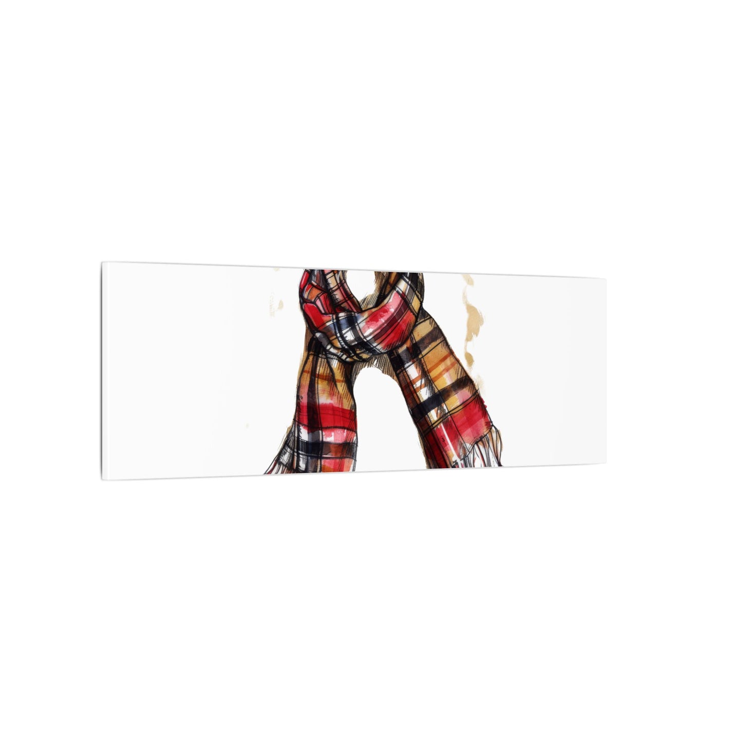 Autumn Scarf Canvas Art Print | Cozy Home Décor, Gift for Fall Lovers, Seasonal Wall Art, Unique Interior Design