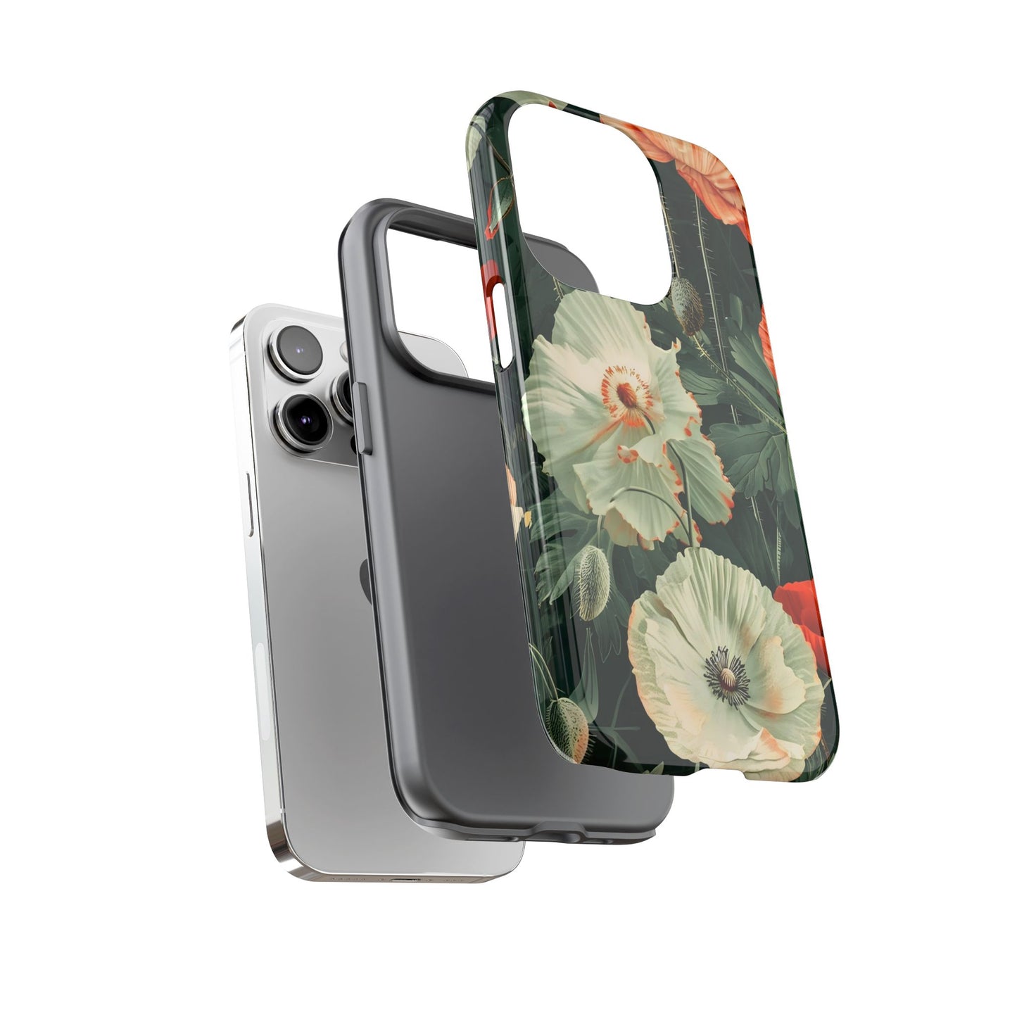 Floral Phone Case - Tough Cases, Botanical Design, Gift for Friends, Trendy Mobile Cover, Personalized Phone Accessory