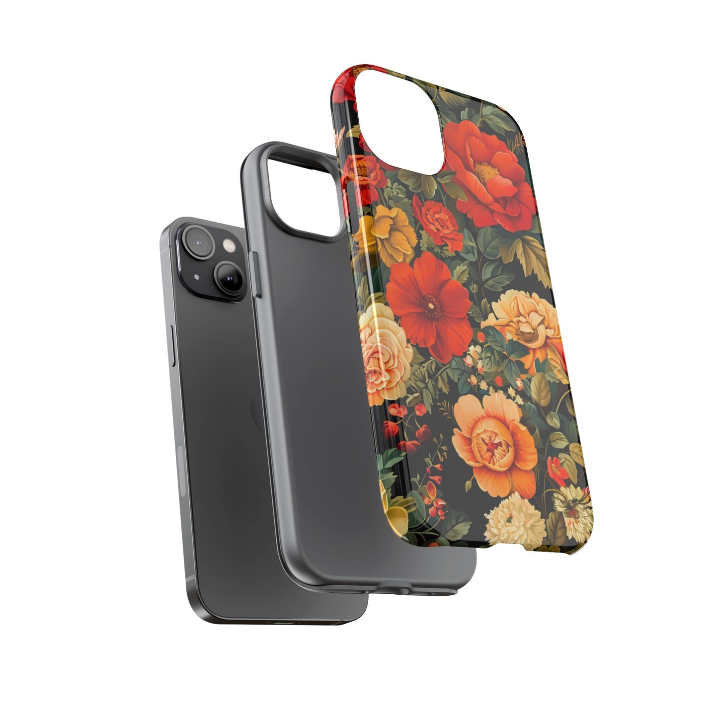 Floral Phone Case, Tough Cases, Decorative Tech Accessories, Gift for Her, Nature Lover Gift, Boho Style Case, Spring Floral Cover
