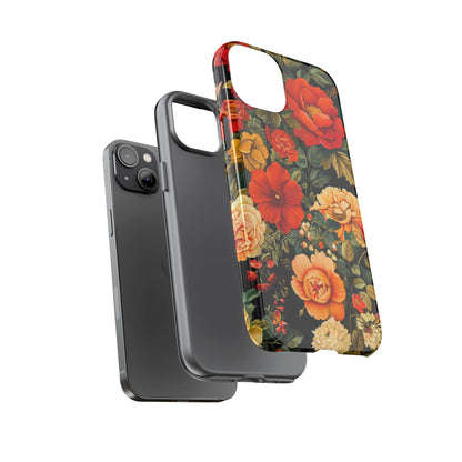 Floral Phone Case, Tough Cases, Decorative Tech Accessories, Gift for Her, Nature Lover Gift, Boho Style Case, Spring Floral Cover
