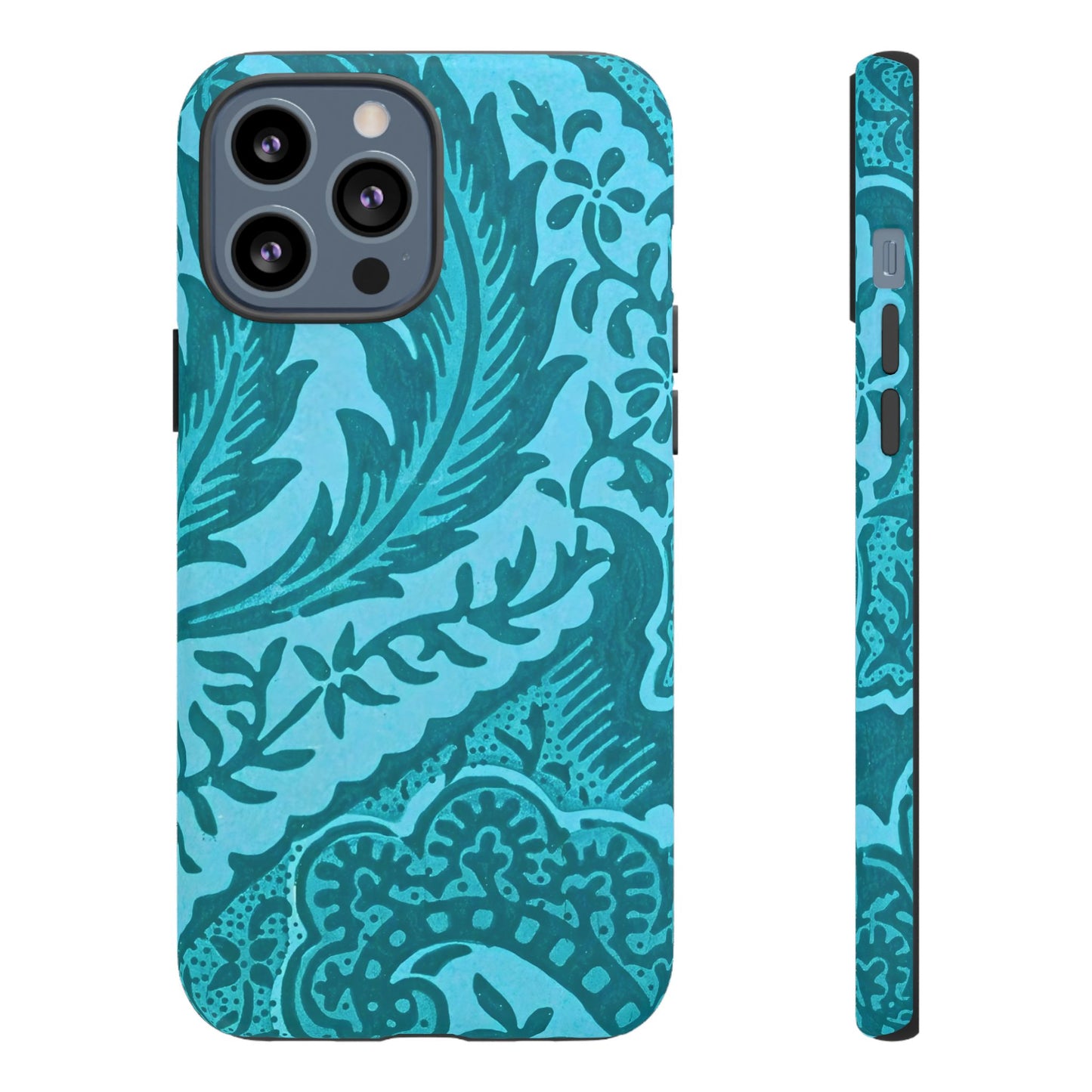 Protective Phone Case with Elegant Teal Design, Tough Cases, Floral Phone Cover, Stylish Smartphone Protection, Gifts for Her, Trendy [...]
