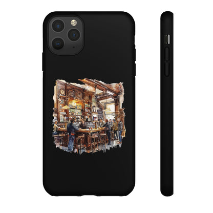 Artistic Phone Case - Cozy Pub Vibe, Trendy Smartphone Accessory, Gift for Friends, Modern Design, Durable Protection