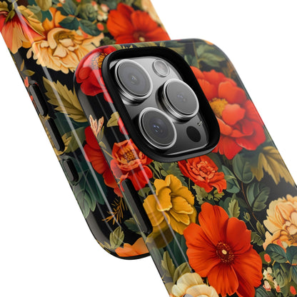 Floral Phone Case, Tough Cases, Decorative Tech Accessories, Gift for Her, Nature Lover Gift, Boho Style Case, Spring Floral Cover
