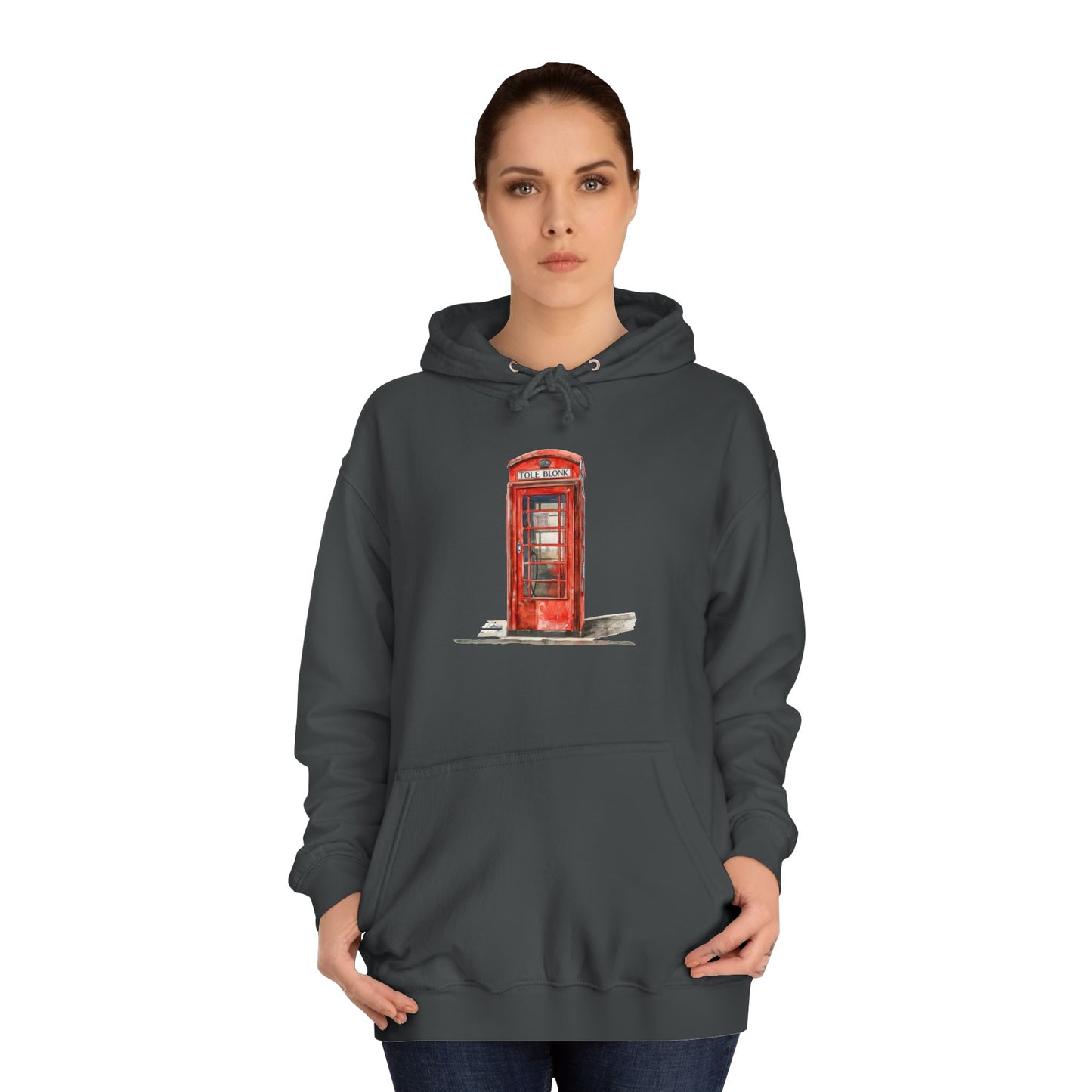 Unisex College Hoodie - Iconic British Public Telephone
