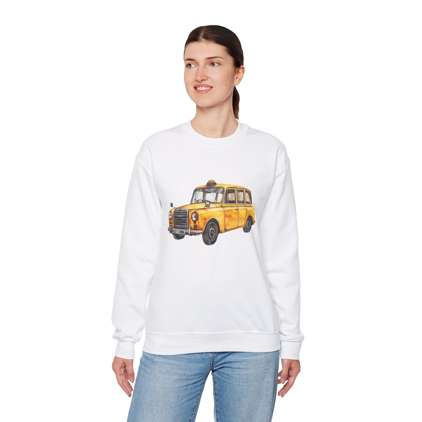 Unisex Heavy Blend™ Crewneck Sweatshirt - Vintage Car - Classic Automotive Elegance and Timeless Style