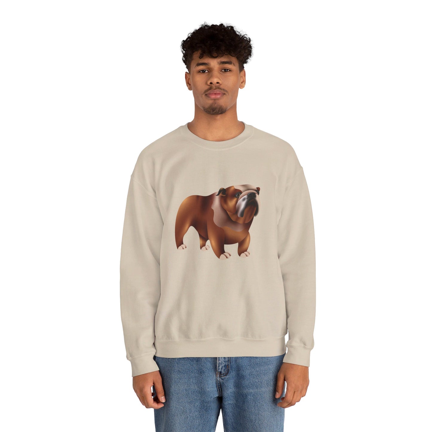 Unisex Heavy Blend™ Crewneck Sweatshirt Elegant - Adorable British Dog