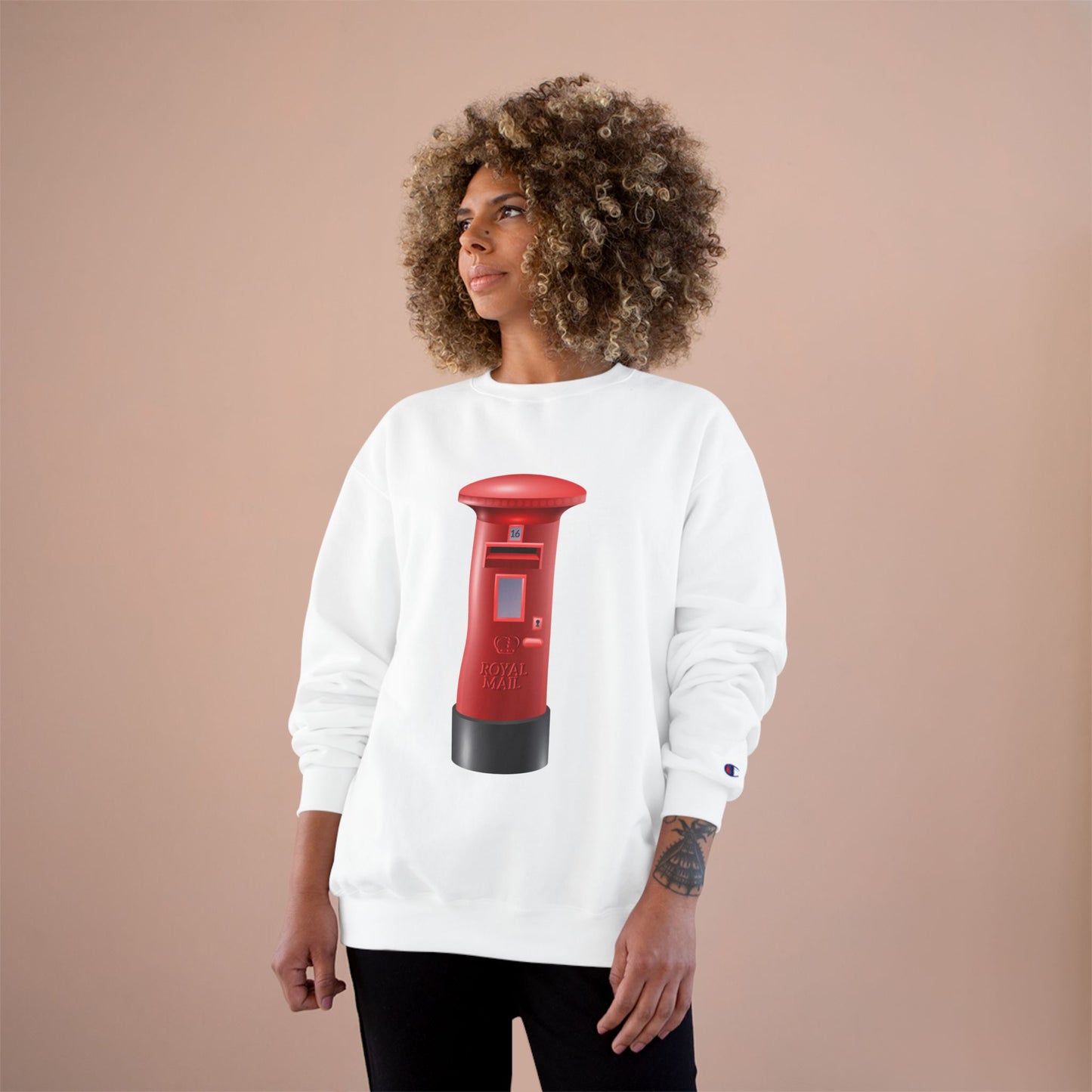 Champion Sweatshirt - Classic UK Royal Mailbox Design - British Postbox Icon